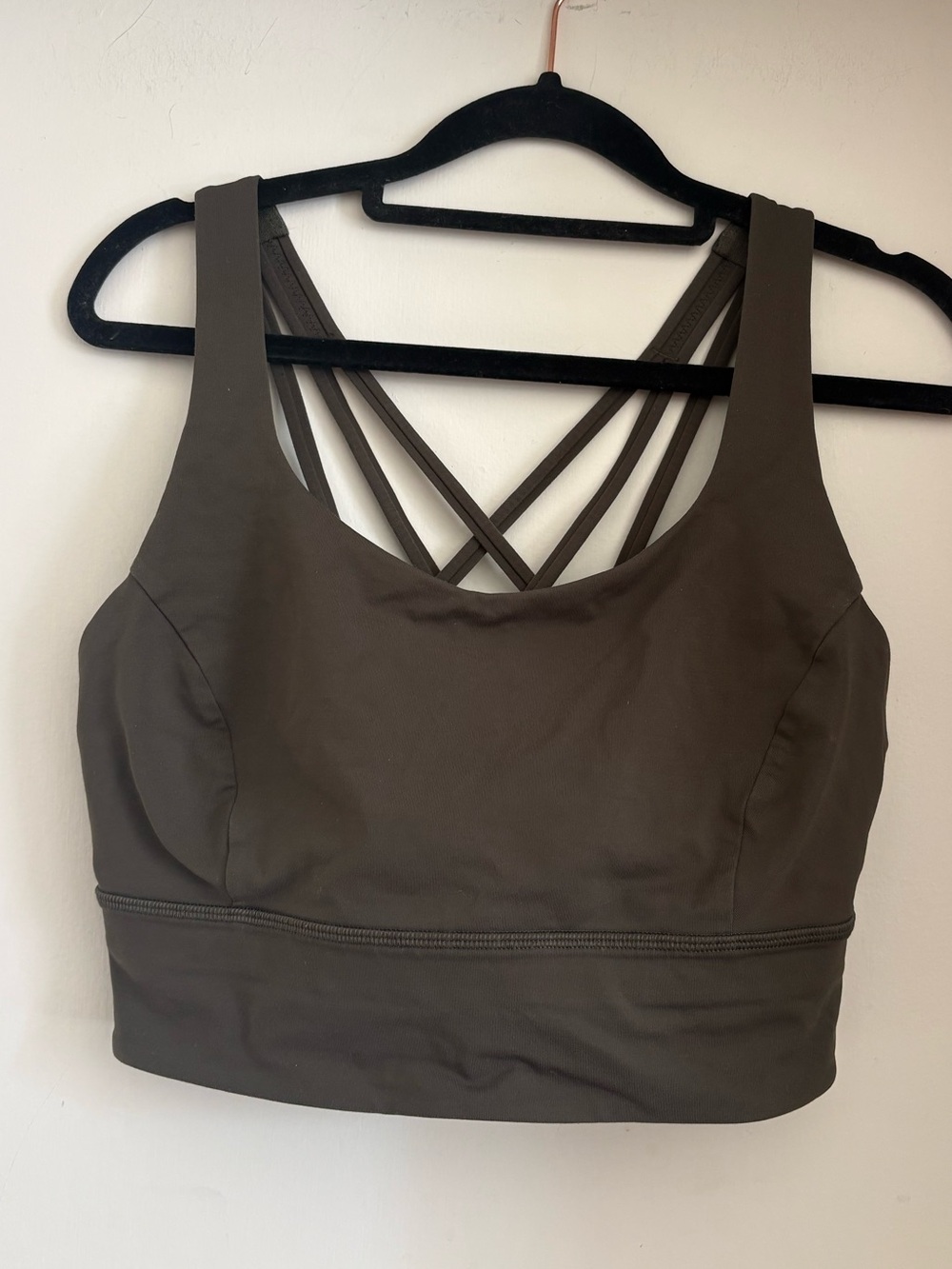 lululemon athletica Olive Energy Long line Sports Bra